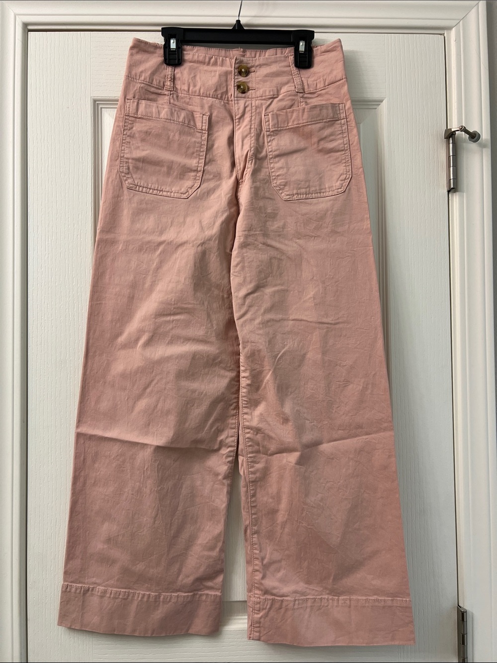 LC Lauren Conrad Blush Pink Wide-Leg Cotton Pants for women